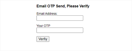 Verification of Email OTP